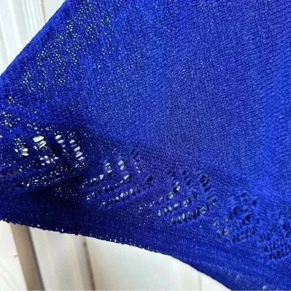 Nygard  Knit Poncho Blue Size Medium - Picture 5 of 16